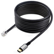 StarTech.com, Adattatore USB-C a RJ9, 1.8m, Per Telefono Fisso o Cuffie, Nero