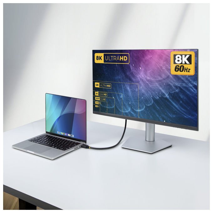 StarTech.com, Cavo HDMI 2.1 8K, 2m, 48 Gbps, Certificato ad Altissima Velocita', Nero