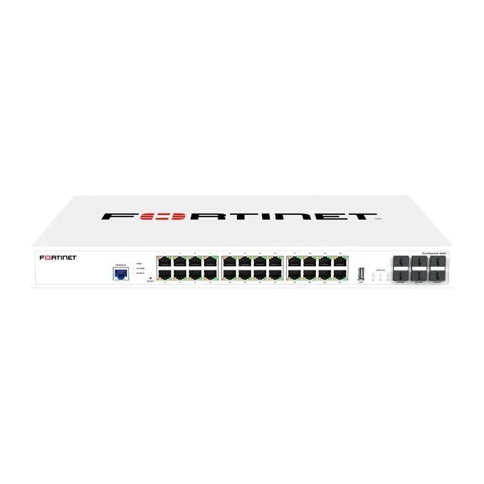 Fortinet, Switch di rete, Gestito L2, 24 Porte RJ-45, 10G Ethernet, Supporto Power over Ethernet (PoE), Montaggio rack