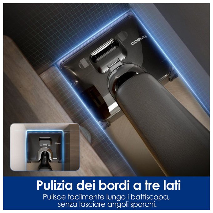 Tineco Floor One S9 Artist Steam Pro, Aspirapolvere Verticale 3-in-1, Nero Argento, Senza Sacchetto, HyperSteam