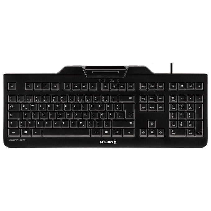 Cherry, Tastiera Ufficio con Lettore Smart Card, USB QWERTY US, Nero
