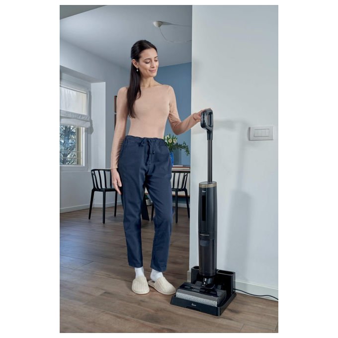 Hoover HW3P10, Aspirapolvere a Bastone 2 in 1, Senza Sacchetto, Batteria, Nero