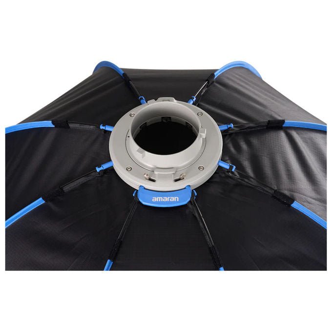 Amaran AM-6977162451039 Octa Dome 120 Softbox Ottagonale per Fotografia e Video con Montatura Bowens e Design a 8 Lati colore Nero