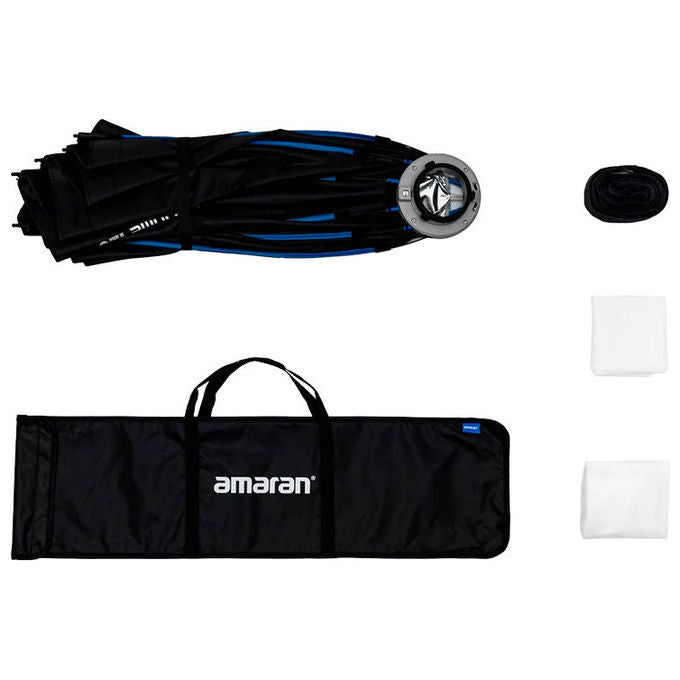 Amaran AM-6977162451039 Octa Dome 120 Softbox Ottagonale per Fotografia e Video con Montatura Bowens e Design a 8 Lati colore Nero