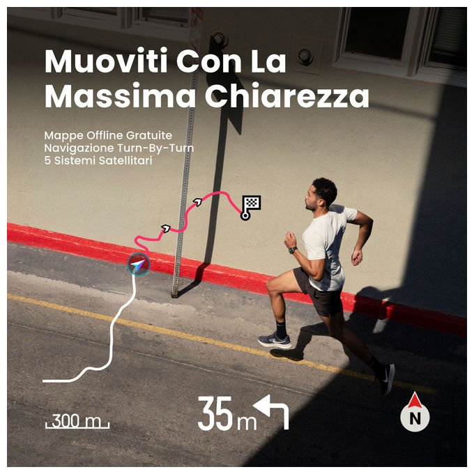 Amazfit 6978099570084 Bip Max Smartwatch Display AMOLED 2.07'' Risoluzione 432 x 514 Pixel Memoria 4 GB GPS Batteria 20 giorni colore Blu