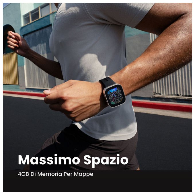 Amazfit 6978099570084 Bip Max Smartwatch Display AMOLED 2.07'' Risoluzione 432 x 514 Pixel Memoria 4 GB GPS Batteria 20 giorni colore Blu
