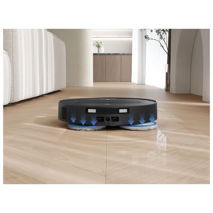 Ecovacs DEEBOTT50OMNIGEN3BLACK DEEBOT T50 OMNI Gen3 Robot aspirapolvere lavapavimenti AIVI 3D 3.0 25.000 Pa ZeroTangle 3.0 stazione OMNI All-in-One lavaggio a 75 °C colore Nero
