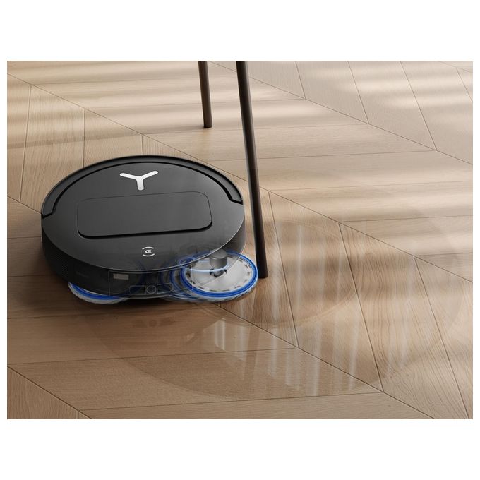 Ecovacs DEEBOTT50OMNIGEN3BLACK DEEBOT T50 OMNI Gen3 Robot aspirapolvere lavapavimenti AIVI 3D 3.0 25.000 Pa ZeroTangle 3.0 stazione OMNI All-in-One lavaggio a 75 °C colore Nero