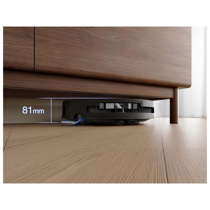 Ecovacs DEEBOTT50OMNIGEN3BLACK DEEBOT T50 OMNI Gen3 Robot aspirapolvere lavapavimenti AIVI 3D 3.0 25.000 Pa ZeroTangle 3.0 stazione OMNI All-in-One lavaggio a 75 °C colore Nero