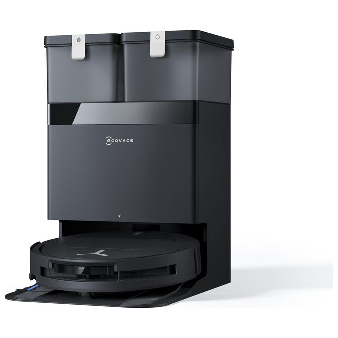 Ecovacs DEEBOTT50OMNIGEN3BLACK DEEBOT T50 OMNI Gen3 Robot aspirapolvere lavapavimenti AIVI 3D 3.0 25.000 Pa ZeroTangle 3.0 stazione OMNI All-in-One lavaggio a 75 °C colore Nero
