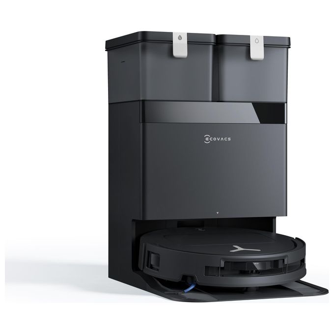 Ecovacs DEEBOTT50OMNIGEN3BLACK DEEBOT T50 OMNI Gen3 Robot aspirapolvere lavapavimenti AIVI 3D 3.0 25.000 Pa ZeroTangle 3.0 stazione OMNI All-in-One lavaggio a 75 °C colore Nero