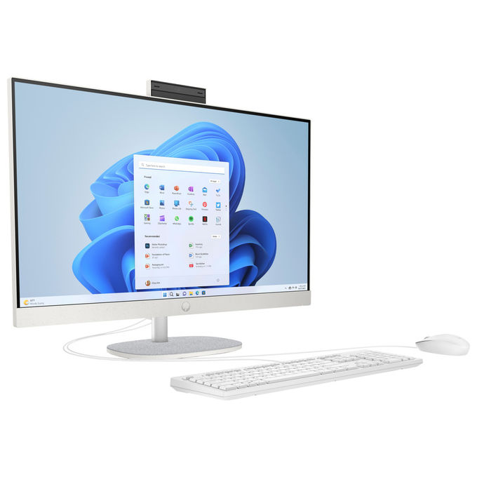 HP, PC All-in-One 27-cr1015nl, Intel Core Ultra 5 125U, 16 GB RAM, 512 GB SSD, Windows 11, Bianco