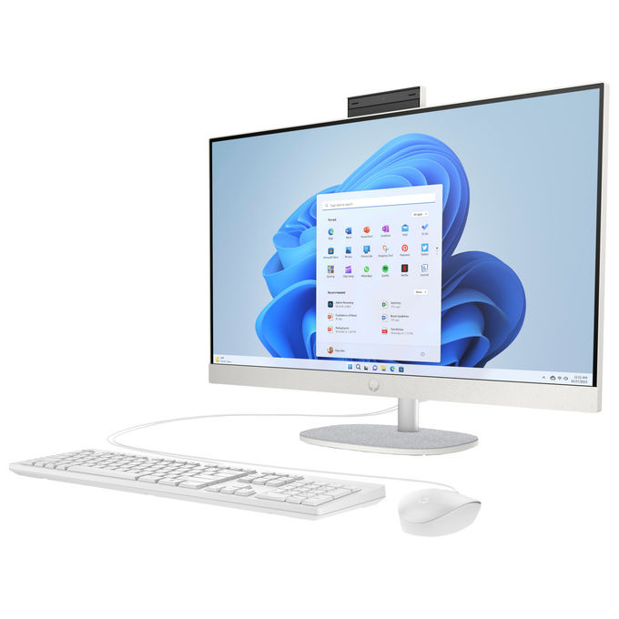 HP, PC All-in-One 27-cr1015nl, Intel Core Ultra 5 125U, 16 GB RAM, 512 GB SSD, Windows 11, Bianco