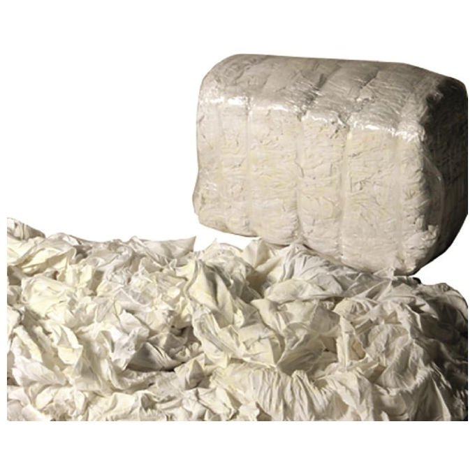 Vigor, Pezzame Sottovuoto Bianco, Cotone Misto, Confezione 10 Kg - Yeppon