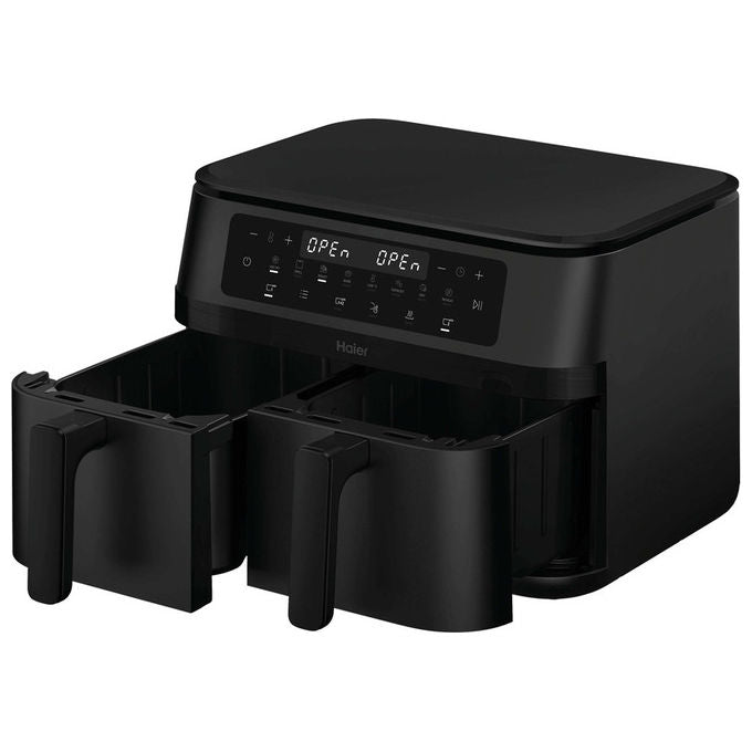 Haier, Friggitrice ad Aria Calda, 11.5 L, Doppia, 3000 W, HAF3AD 011, Nero
