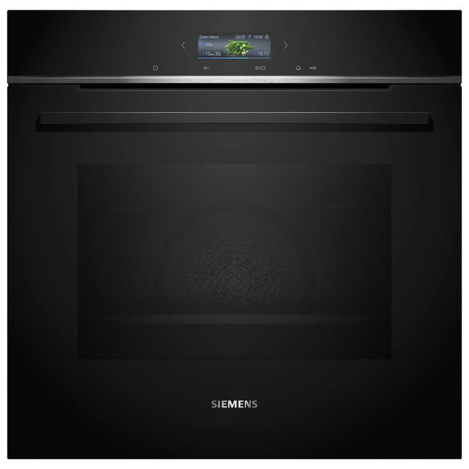 Siemens, Forno elettrico, iQ700 HB774G1B1, 71 L, Nero, Da incasso, Pirolitico - Yeppon