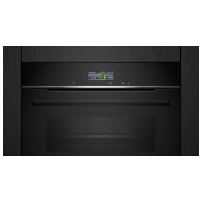Siemens, Forno elettrico, iQ700 HB774G1B1, 71 L, Nero, Da incasso, Pirolitico - Yeppon