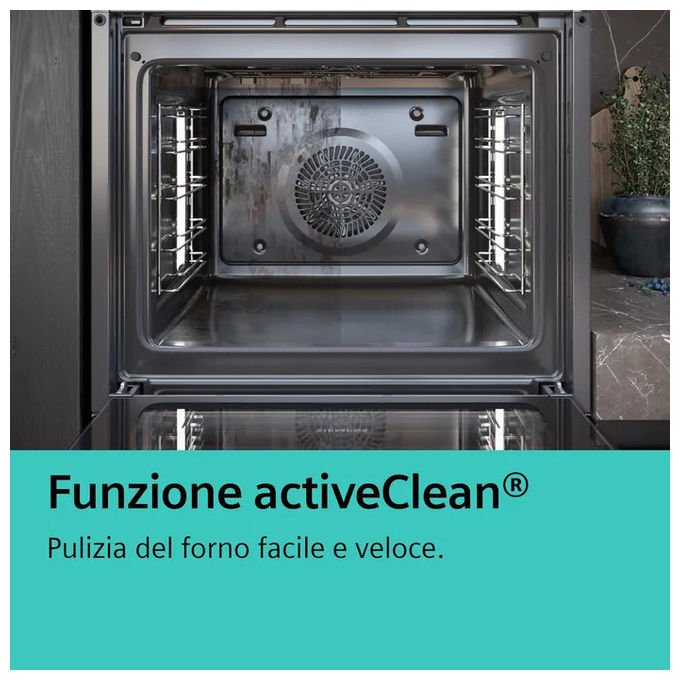 Siemens, Forno iQ300 HR272GES3, 71 L, Acciaio Inox, Multifunzione, Impulsi di Vapore, Pirolitico - Yeppon