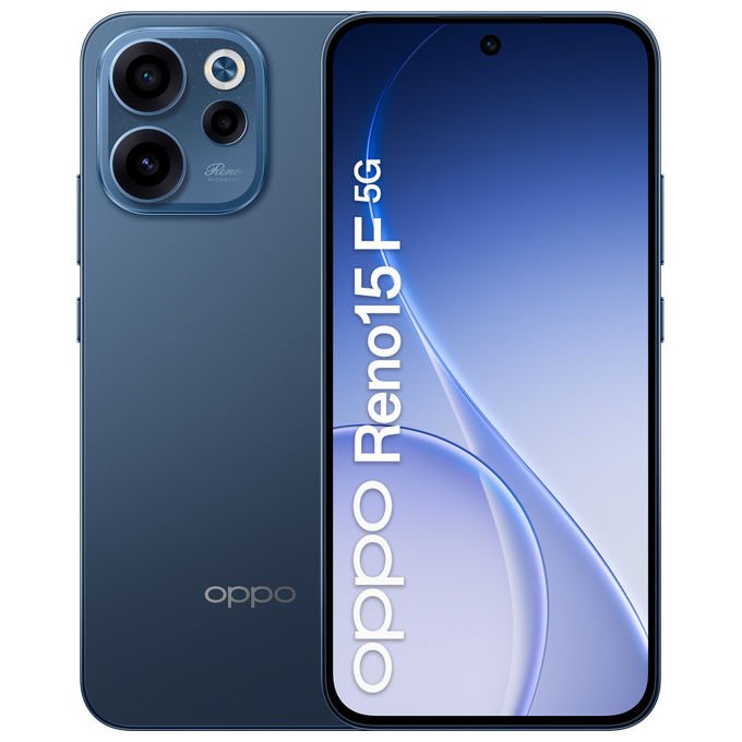 Oppo Reno15 F 5G, Smartphone AI, Tripla Fotocamera 50MP, 8GB RAM 256GB, Twilight Black