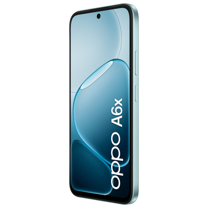 Oppo, Smartphone A6x, Display 6.75'' 120Hz, 4GB RAM, 128GB, Doppia Fotocamera 13MP, Ice Blue