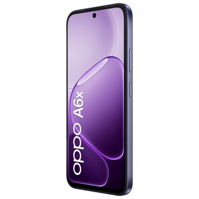 Oppo, Smartphone A6x, Display 6.75'' 120Hz, 4GB RAM, 128GB ROM, Doppia Fotocamera 13MP, Viola