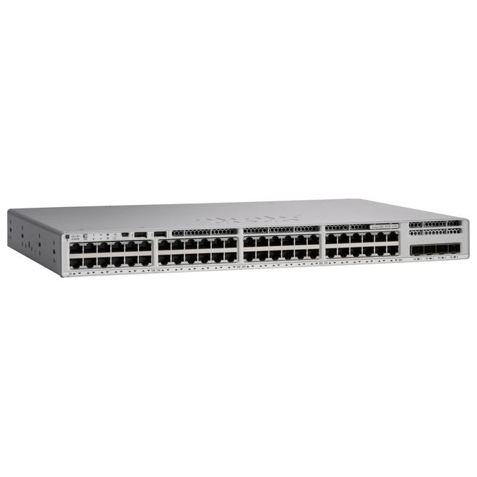 Cisco, Switch di Rete, Gestito L2 - L3, 48 Porte RJ - 45, Gigabit Ethernet, PoE+, Grigio, C9200 - 48PXG - A - Yeppon