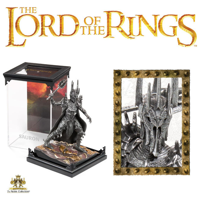 Noble Collection, Statua Sauron Il Signore degli Anelli, Diorama, 17 cm