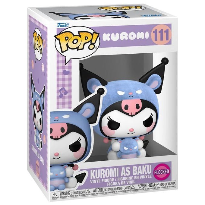 Funko, Pop! Animation Kuromi Come Baku, Floccato, N° 111, Sanrio, Vinyl Figure, Limited Edition