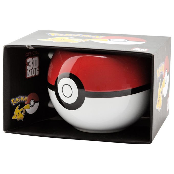 Abystyle, Tazza 3D, Pokémon Pokéball, 500 ml, Ceramica, Prodotto Ufficiale