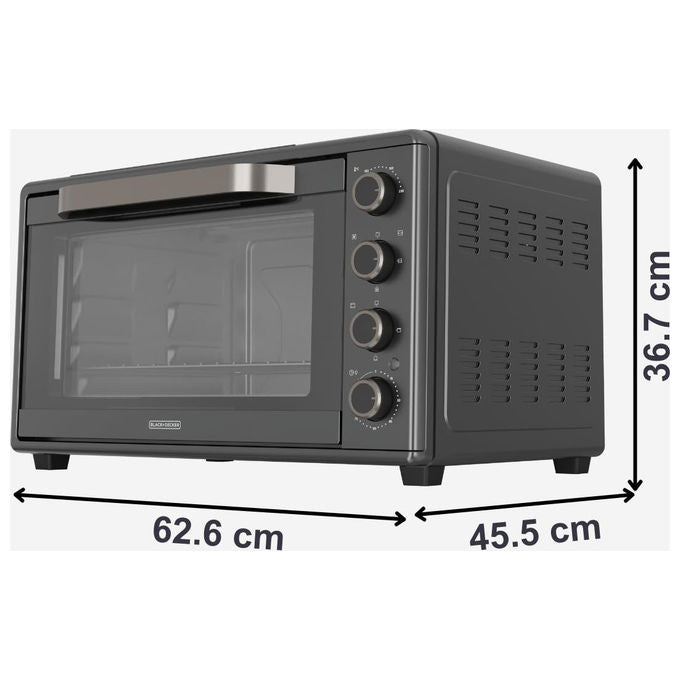 Black+decker Forno Elettrico 60 L 2000 W 15 Funzioni con Timer con Spiedo