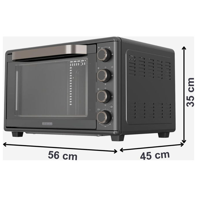 Black+Decker, Forno Elettrico, 45L, 2000W, 15 Modalita', Con Timer 90 Minuti - Yeppon