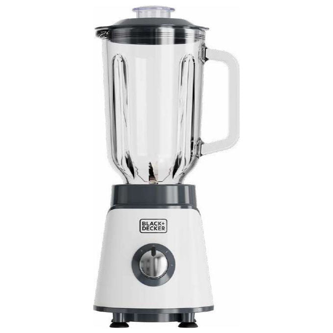 Black+Decker, Frullatore da Tavolo, 1.5L, 1000W, Bianco, con Lame in Acciaio Inossidabile - Yeppon