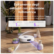 Narwal Freo Z10, Robot Aspirapolvere e Lavapavimenti, 15000PA, Bianco, Stazione Base Auto-svuotante