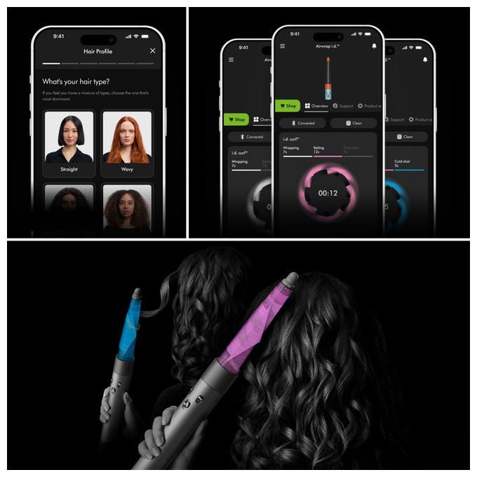 Dyson, Airwrap I.D. Multi-Styler, Per capelli ricci e mossi, Con Bluetooth, Rosa oro