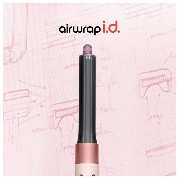 Dyson, Airwrap I.D. Multi-Styler, Per capelli ricci e mossi, Con Bluetooth, Rosa oro