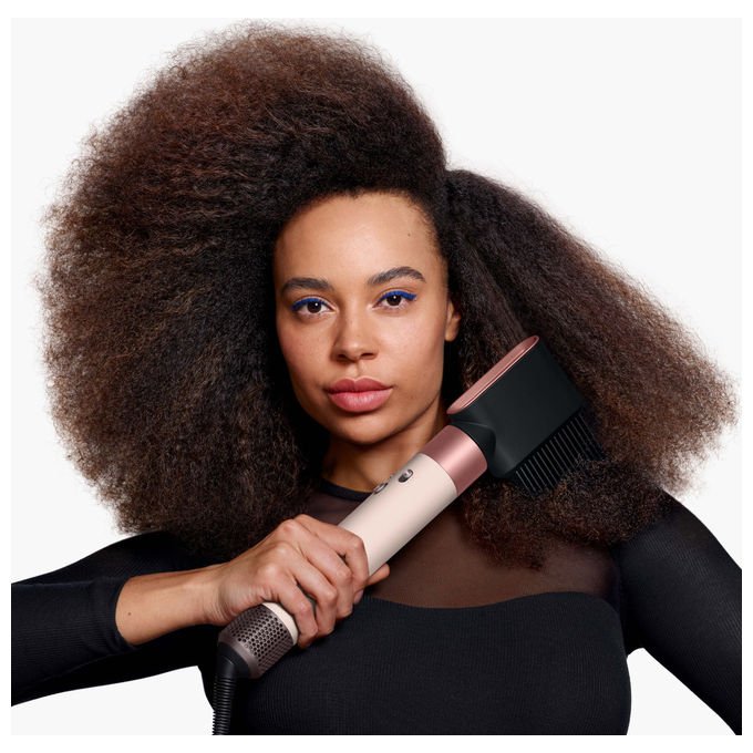 Dyson, Airwrap I.D. Multi-Styler, Per capelli ricci e mossi, Con Bluetooth, Rosa oro