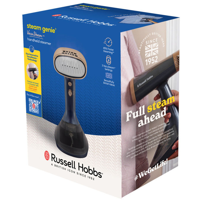 [ComeNuovo] Russell Hobbs 28550-56 Steam Genie VacuSteam Vaporizzatore Portatile 1400 W piastra ceramica 0,2 L serbatoio colore Blu Oro