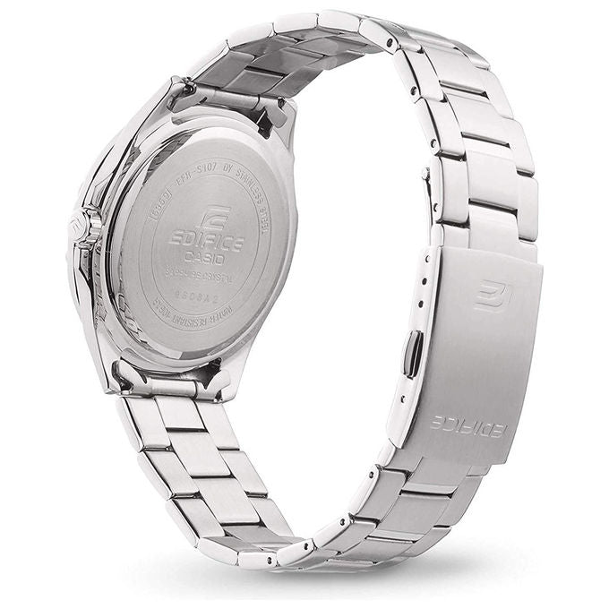 Casio, Orologio Edifice EFR-S108DE-3AVUEF, Acciaio Inox, Argento, Quadrante Petrolio