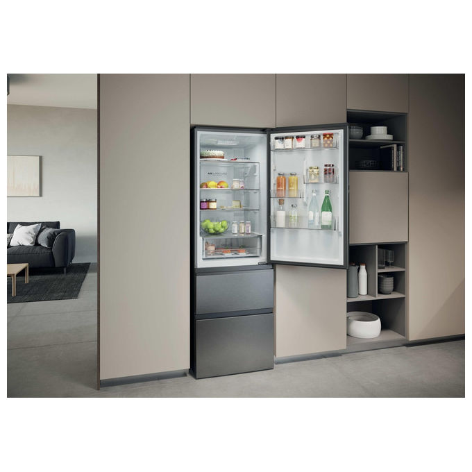 Haier Frigorifero Combinato Libera Installazione 360 L 3D 60 Serie 3 HTR3618CNMG Argento