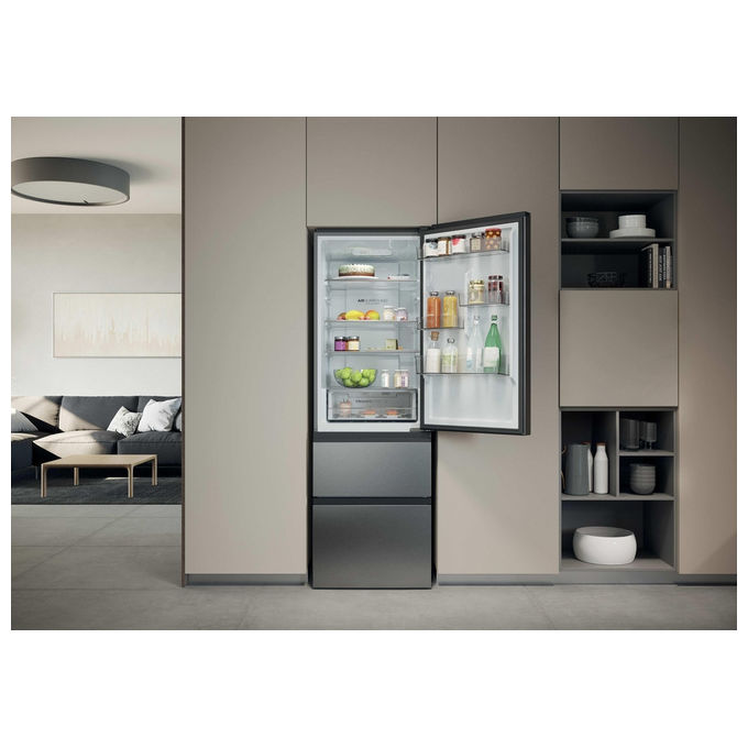 Haier Frigorifero Combinato Libera Installazione 360 L 3D 60 Serie 3 HTR3618CNMG Argento