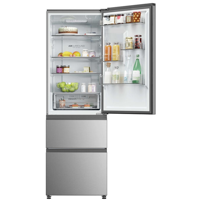 Haier Frigorifero Combinato Libera Installazione 360 L 3D 60 Serie 3 HTR3618CNMG Argento