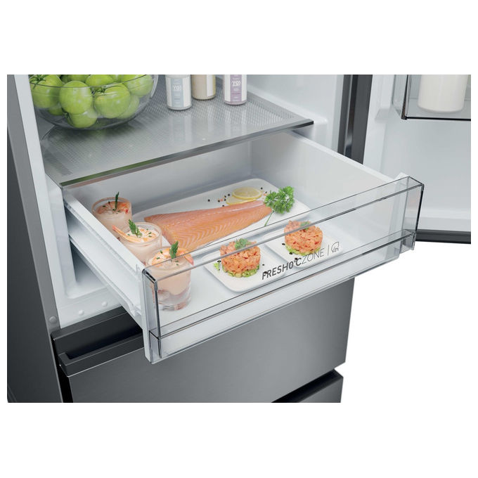 Haier Frigorifero Combinato Libera Installazione 360 L 3D 60 Serie 3 HTR3618CNMG Argento