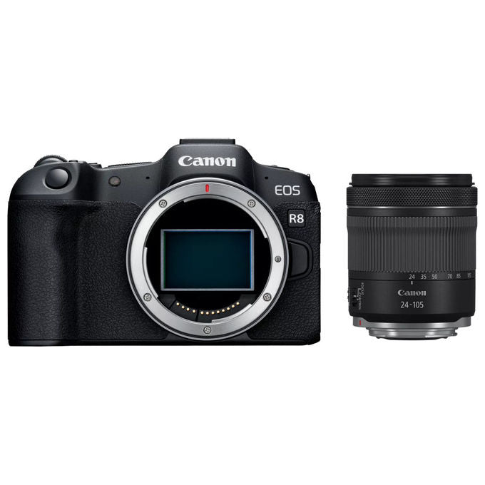 Canon EOS R8, Kit Obiettivo RF 24 - 105mm F4 - 7.1 IS STM, Mirrorless, Full Frame, Nero - Yeppon