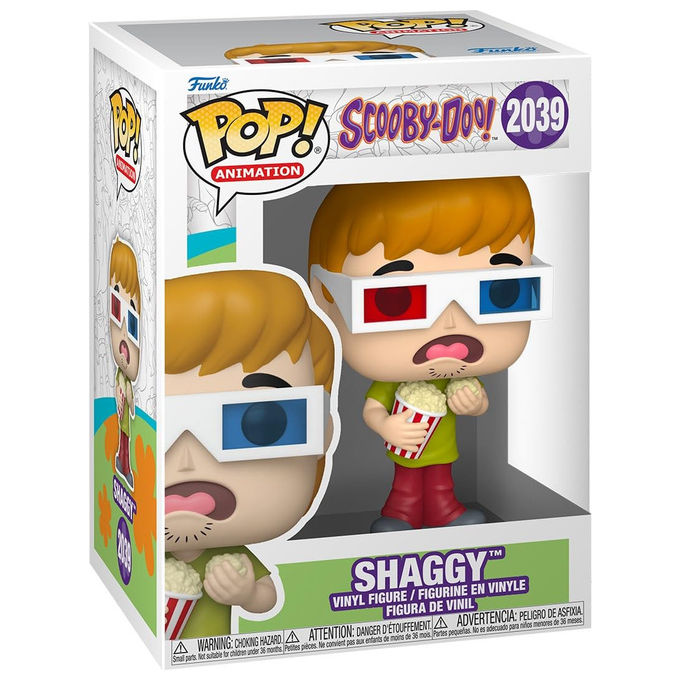Funko, Pop! Shaggy con Occhiali 3D, Personaggio da Collezione, Scooby-Doo