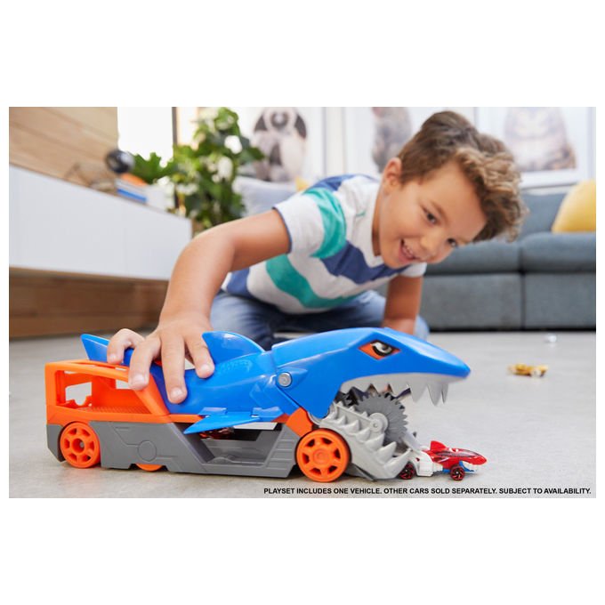 Hot Wheels, Trasportatore Squalo Affamato City GVG36, Playset con Veicoli