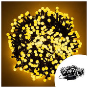 Am - 63, Catena Luminosa LED, 10 LED, 500 cm, Bianco Caldo, Con Timer, Per Interni - Esterni - Yeppon