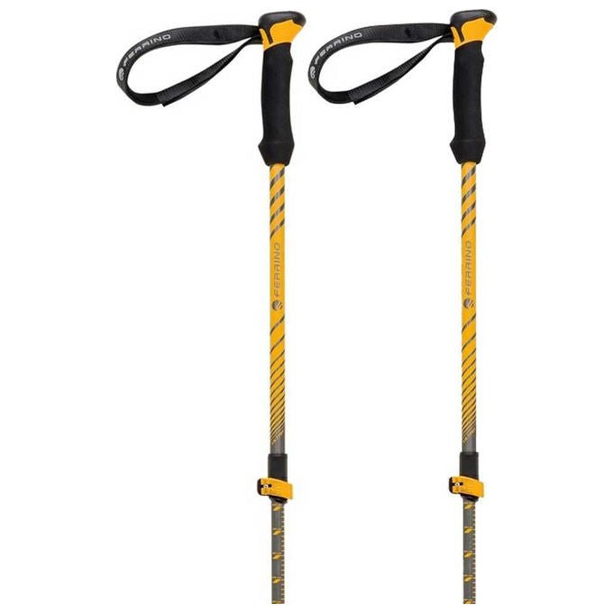 Ferrino Bastoncini Trekking Ultar Telescopici Alluminio 7075 Gialli Coppia
