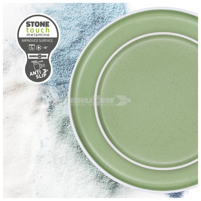 Brunner, Insalatiera Melamina, Ø 25 cm, Antiscivolo, Dolomit Green