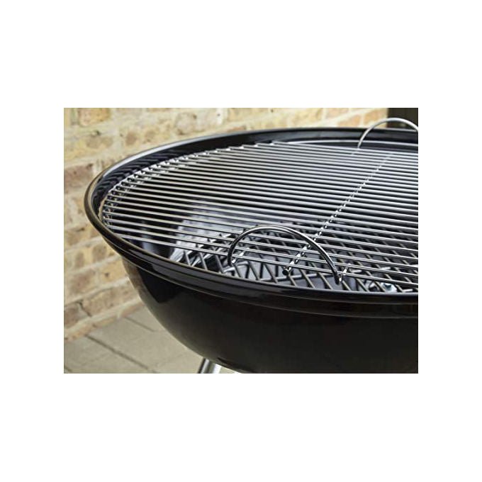 Weber 1502054 Compact Kettle Barbecue a Carbone 47 cm 1548 cm² Griglia Acciaio per 6 Persone con Ruote colore Nero