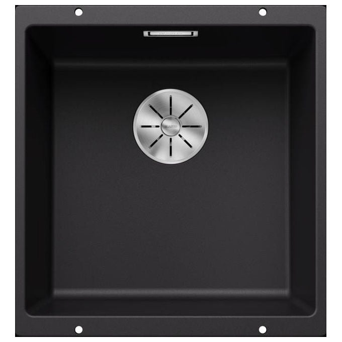 Blanco, Lavello Sottotop 53 x 46 cm, Nero, 1 Vasca, Silgranit Subline 500 - U - Yeppon
